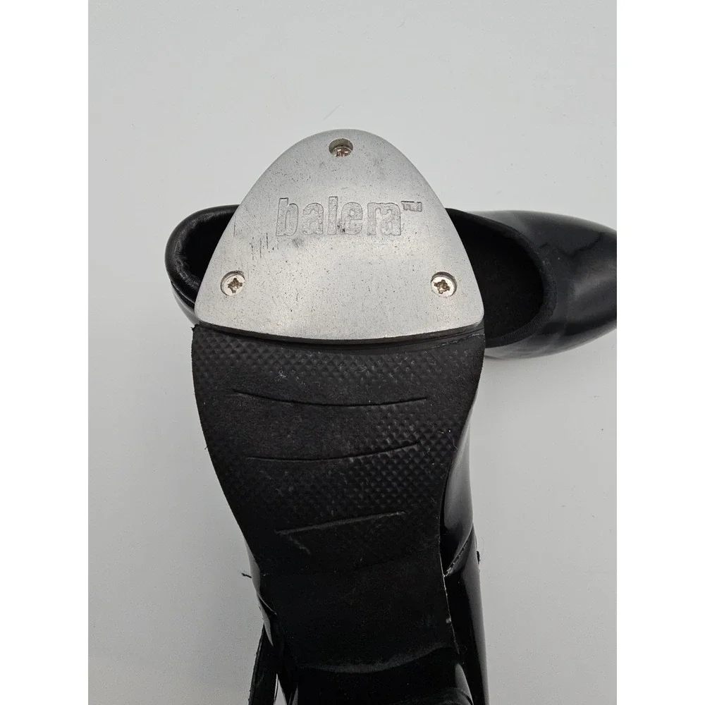 Balera Style 870 Black Patent Tap Shoes Child Size 13.OC Mary Jane Dance